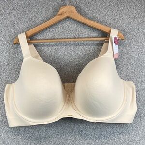 Cacique modern luxe 48 DDD lightly padded with underwire seamless cream support